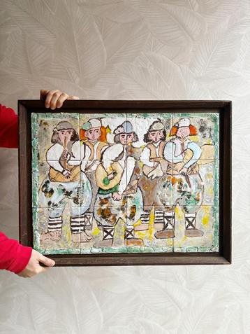 Vintage keramieken wanddecoratie tegels uit bulgarije beschikbaar voor biedingen