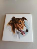 Tegeltje van Lassie hond. Mosa Holland., Antiek en Kunst, Antiek | Wandborden en Tegels, Ophalen of Verzenden