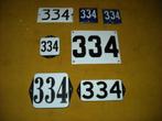 oud emaille huisnummer 334 ook 335 336 337 338 339 340 341 3, Antiek en Kunst, Antiek | Emaille, Ophalen of Verzenden
