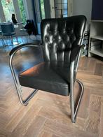 Gispen 412 SGE Dutch Originals - Zwart Leer, Huis en Inrichting, Ophalen, Gebruikt, Leer