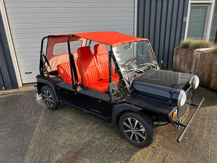 Te koop, Elektrische mini moke, 2016, weinig kilometers!, Auto's, Overige Auto's, Particulier, Bluetooth, Lederen bekleding, Lichtmetalen velgen