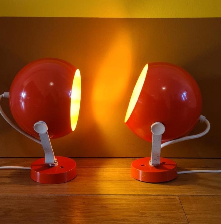 Twee vintage, retro plafond, wandlampen. Bollen, Huis en Inrichting, Lampen | Wandlampen, Ophalen of Verzenden