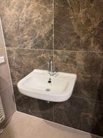 Wastafel met kraan - Geberit, Doe-het-zelf en Verbouw, Sanitair, Ophalen, Zo goed als nieuw, Chroom, Wastafel