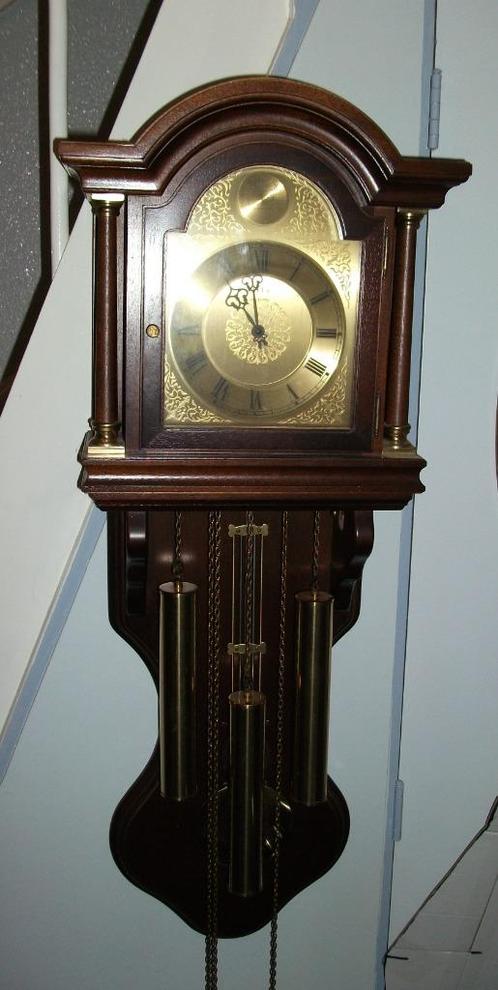 Pendule staartklok met slinger en 3 gewichten AMS, Antiek en Kunst, Antiek | Klokken, Ophalen