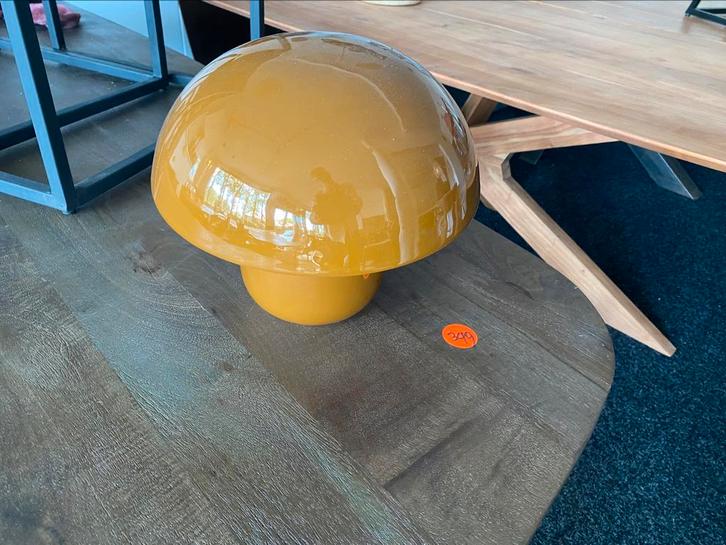 Mushroom Tafellamp Mosterd hoge korting, Huis en Inrichting, Lampen | Tafellampen, Zo goed als nieuw, Minder dan 50 cm, Ophalen