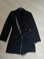 Zara jumpsuit jurk met franjes zilver maat L, Ophalen of Verzenden