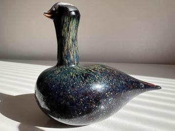 Vintage Zweeds Glazen Vogel Longneck Tingsgården Eskilstuna beschikbaar voor biedingen