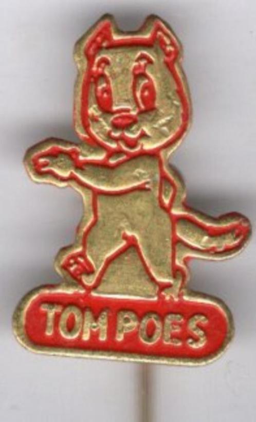 TOMPOES rood op koper toonder strip speldje ( R_047 ), Verzamelen, Speldjes, Pins en Buttons, Zo goed als nieuw, Speldje of Pin