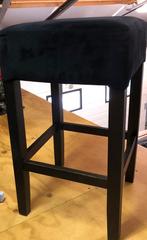 Barkruk met zwart fluweel, Huis en Inrichting, Barkrukken, 1 kruk, Ophalen, 60 tot 90 cm