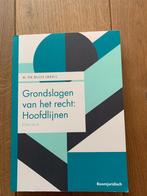 Grondslagen van het recht Hoofdlijnen 11e druk, Boeken, Studieboeken en Cursussen, Verzenden, Nieuw, Gamma, Boom juridisch