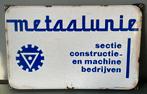 Vintage emaille bord Metaalunie, Ophalen of Verzenden, Gebruikt, Reclamebord