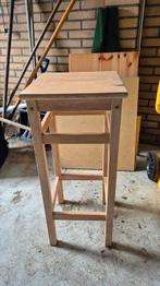 Blank houten barkruk, Huis en Inrichting, Barkrukken, 1 kruk, Ophalen, Zo goed als nieuw, 60 tot 90 cm