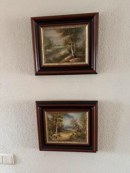 2 Gesigneerde kunstwerken, Antiek en Kunst, Kunst | Schilderijen | Klassiek, Ophalen of Verzenden