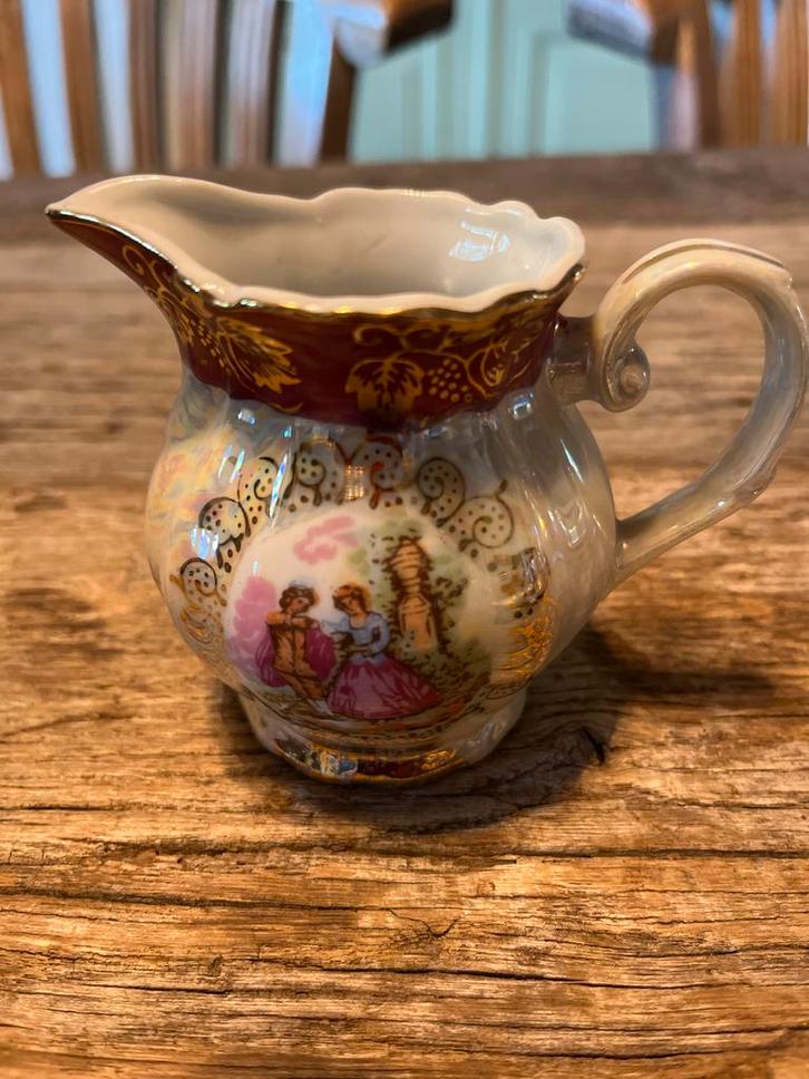 Porselein theeservies 8-delig, Huis en Inrichting, Keuken | Servies, Gebruikt, Compleet servies, Overige stijlen, Porselein, Ophalen