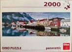 Panorama legpuzzel "Vissersdorp, Lofoten" 2000 stukjes, Ophalen of Verzenden, Meer dan 1500 stukjes, Zo goed als nieuw, Legpuzzel