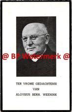 Weenink Aloysius Bernardus 1874 Groenlo 1944 Zwolle pastoor, Verzamelen, Bidprentje, Ophalen of Verzenden