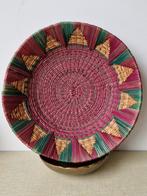 Vintage geweven rieten mand native american, Ophalen of Verzenden, Zo goed als nieuw, Rond, Riet