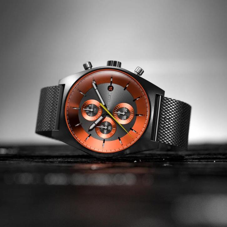 Herenhorloge Grijs, Oranje - DETOMASO D10 CHRONOGRAPH, Sieraden, Tassen en Uiterlijk, Horloges | Heren, Nieuw, Polshorloge, Overige merken