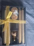 Nw set goudkleurige kaarsen, Overige materialen, Overige kleuren, Nieuw, Ophalen of Verzenden