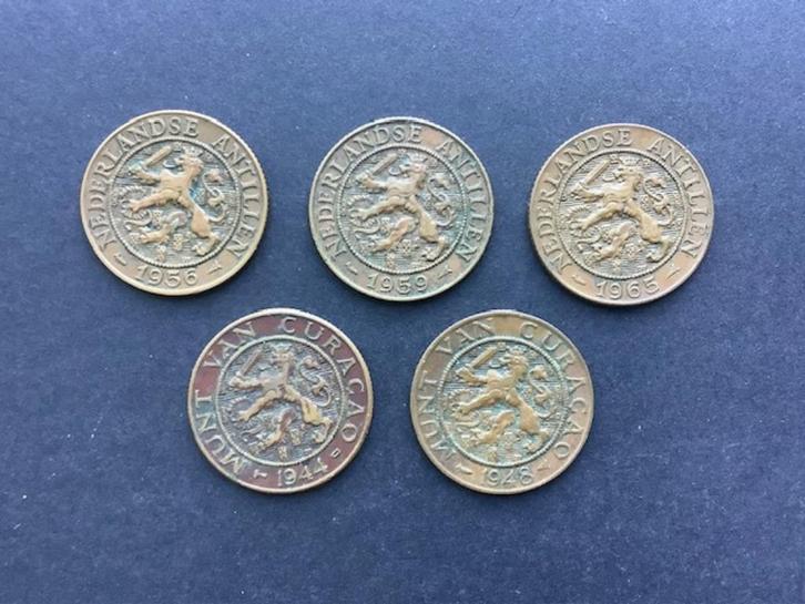 Lotje 2 1/2 cent Overzeese Gebieden 5 stuks., Postzegels en Munten, Munten | Nederland, Losse munt, Ophalen of Verzenden