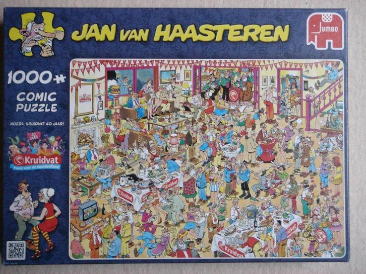 1000 Comic Puzzel: Jan van Haasteren-Hoera, Kruidvat 40 jaar, Hobby en Vrije tijd, Denksport en Puzzels, Zo goed als nieuw, Legpuzzel