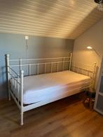 spijlenbed wit met metalen bodem, Huis en Inrichting, Slaapkamer | Bedden, Ophalen, Gebruikt, 90 cm, Eenpersoons