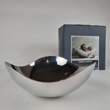 Georg Jensen Bloom serveerschaal GROOT RVS gepolijst 34cm beschikbaar voor biedingen