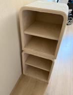 Nachtkastjes beige ribstof, Huis en Inrichting, Ophalen, Overige materialen, Minder dan 45 cm, Zo goed als nieuw