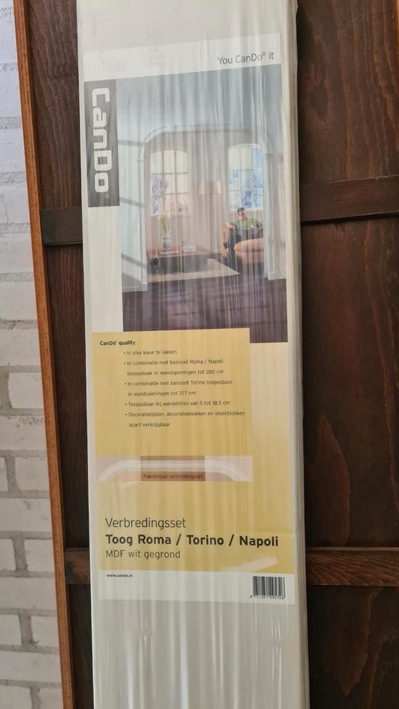CanDo Verbredingsset Toog Roma/Torino/Napoli MDF, Doe-het-zelf en Verbouw, Plinten en Afwerking, Nieuw, Lijsten, Mdf, Ophalen of Verzenden