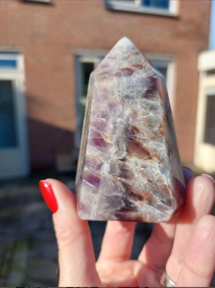 Panter Amethist punt, Verzamelen, Mineralen en Fossielen, Ophalen of Verzenden