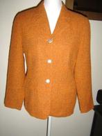 MOOI oranje bouclé colbert Miss Etam mt. 36, Oranje, Ophalen of Verzenden, Zo goed als nieuw, Jasje