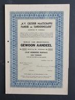 Cultuur Maatschappij Pandjie en Tandjoongsarie - 1952, Postzegels en Munten, Aandelen en Waardepapieren, Verzenden, 1950 tot 1970