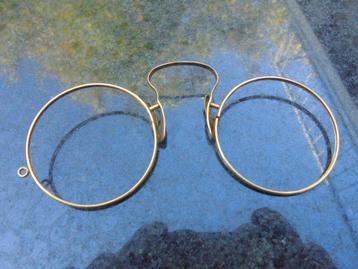 Gouden bril, bril, bril van goud, antieke bril. 18 karaat. beschikbaar voor biedingen