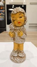 Vintage meisje met pop, jaren 60/70, gips, Tuin en Terras, Tuinbeelden, Ophalen of Verzenden, Gebruikt, Overige materialen, Mensenbeeld