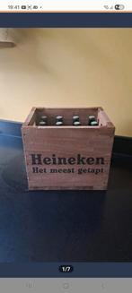 Heineken houten krat met volle flessen bier, Ophalen of Verzenden, Flesje(s), Overige merken