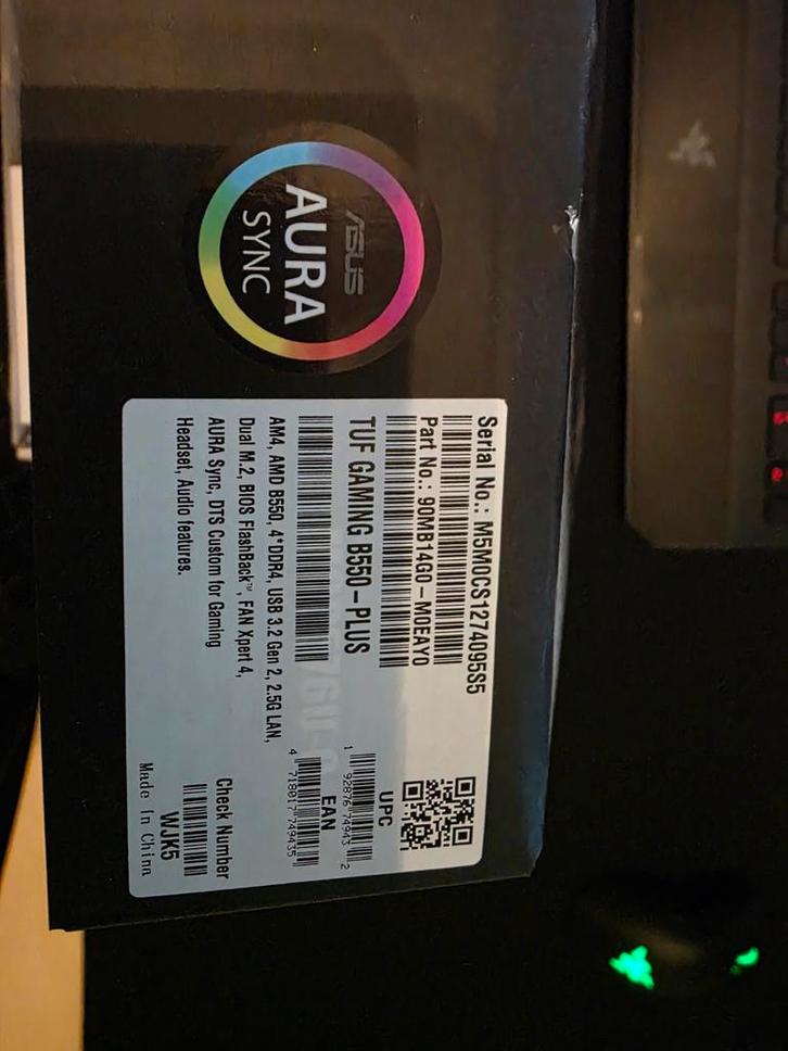 Asus TUF Gaming B550-PLUS Moederbord, Computers en Software, Moederborden, Zo goed als nieuw, AMD, DDR4, Ophalen