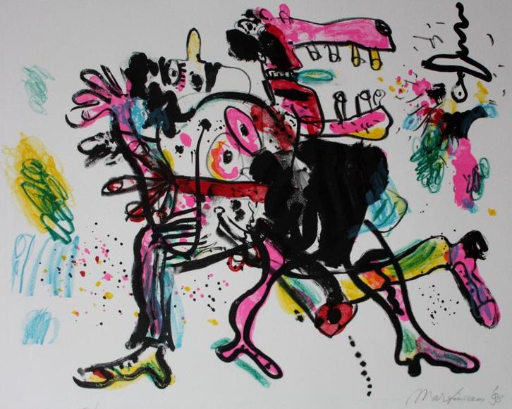 Anton Martineau - Litho: Tango - 1998, Antiek en Kunst, Kunst | Litho's en Zeefdrukken, Ophalen of Verzenden