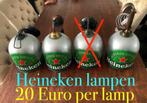 Te koop mancave Heineken cafe bar wandlampen compleet, Verzamelen, Biermerken, Ophalen of Verzenden, Zo goed als nieuw, Overige typen