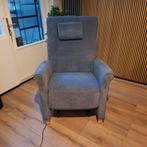 Elektrische Sta-op Stoel Well-Fair Alcantara Blauw, Ophalen, Gebruikt, 75 tot 100 cm, 75 tot 100 cm