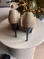 Gouden plateau enkellaarsjes met glitter, Huis en Inrichting, Ophalen of Verzenden, Gebruikt