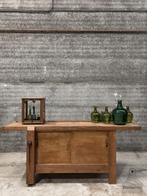 Oude dichte werkbank met schuifdeuren, Ophalen of Verzenden, Gebruikt, 170 cm of meer