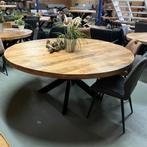 ronde mango tafels 180 -170-160 cm AKTIE prijs op voorraad, Ophalen, Metaal, 150 tot 200 cm, Rond