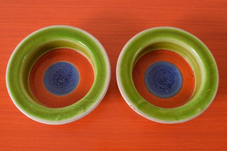 Set van 2 retro vintage Giovanni DeSimone Italy schaaltjes, Antiek en Kunst, Antiek | Keramiek en Aardewerk, Ophalen of Verzenden