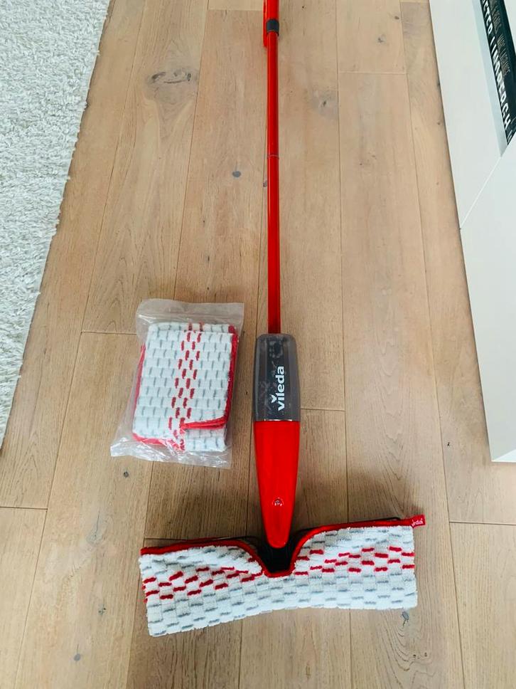 Vileda 1-2 Spray Max Dweilsysteem + 2 Extra Dweilen, Huis en Inrichting, Schoonmaakartikelen, Mop of Dweil, Ophalen