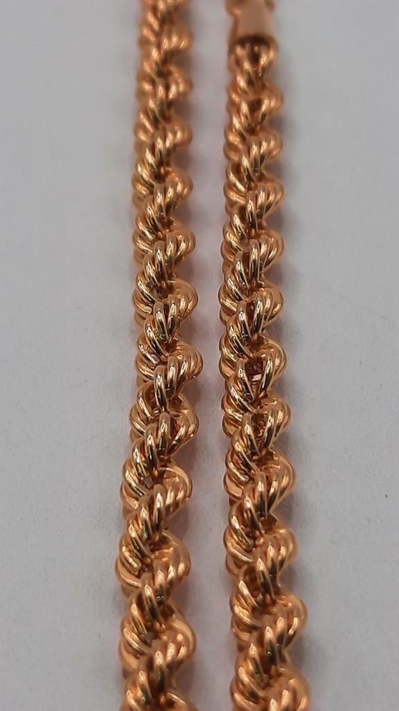 gouden rope ketting 14kt, Www.bredajuwelier.nl, Nieuw, Ophalen of Verzenden, Www.bredajuwelier.nl