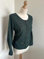 Be Ware maat 42 donkergroen glitter vest 2189, Zo goed als nieuw, Be Ware, Groen, Maat 42/44 (L)