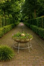 Grote Plantenbak met roestvrij rvs statief zware kwaliteit, Ophalen, Tuin, 100 cm of meer, Rond