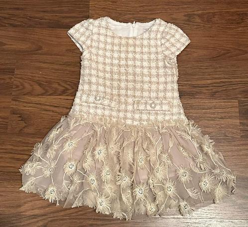 Prachtige ZGAN Patachou jurk maat 92 goud bloemen chique, Kinderen en Baby's, Kinderkleding | Maat 92, Zo goed als nieuw, Meisje