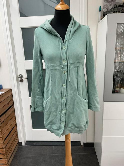 Transit Par-such fijn zacht lang mintgroen vest maat 2=S, Kleding | Dames, Truien en Vesten, Gedragen, Maat 36 (S), Groen, Ophalen of Verzenden