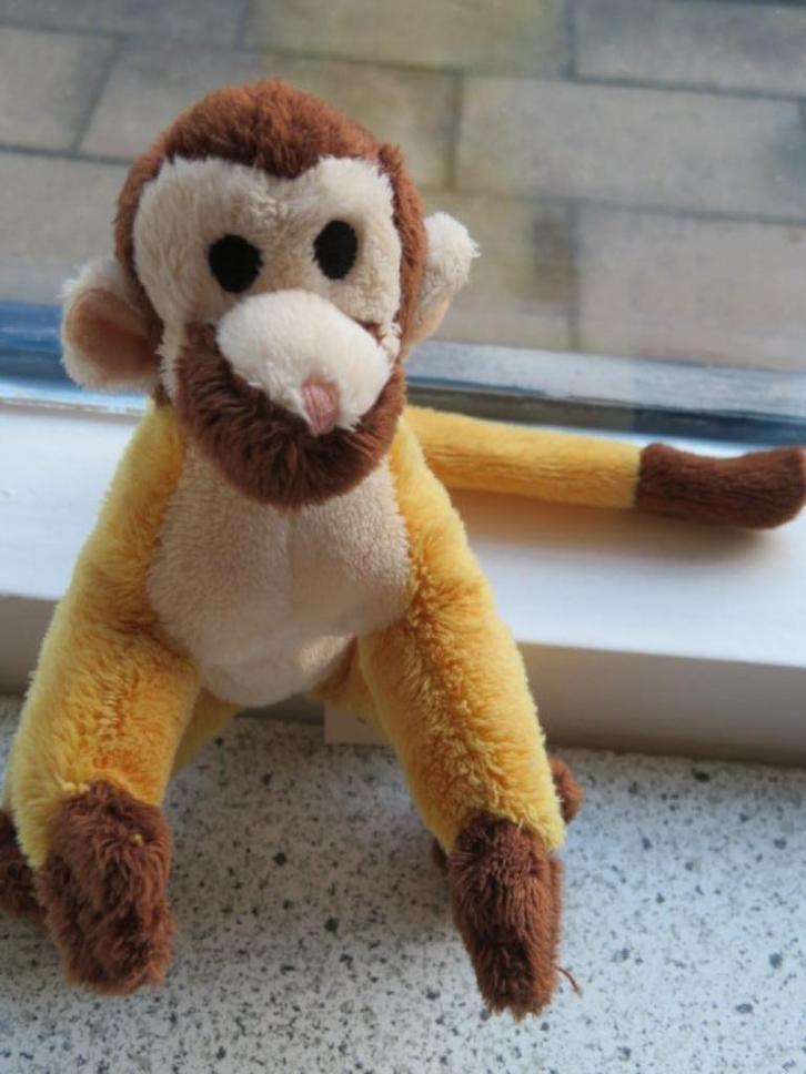 Aap of aapje merk SEMO Se-Mo dierentuin meet ca 13 cm, Kinderen en Baby's, Speelgoed | Knuffels en Pluche, Zo goed als nieuw, Overige typen